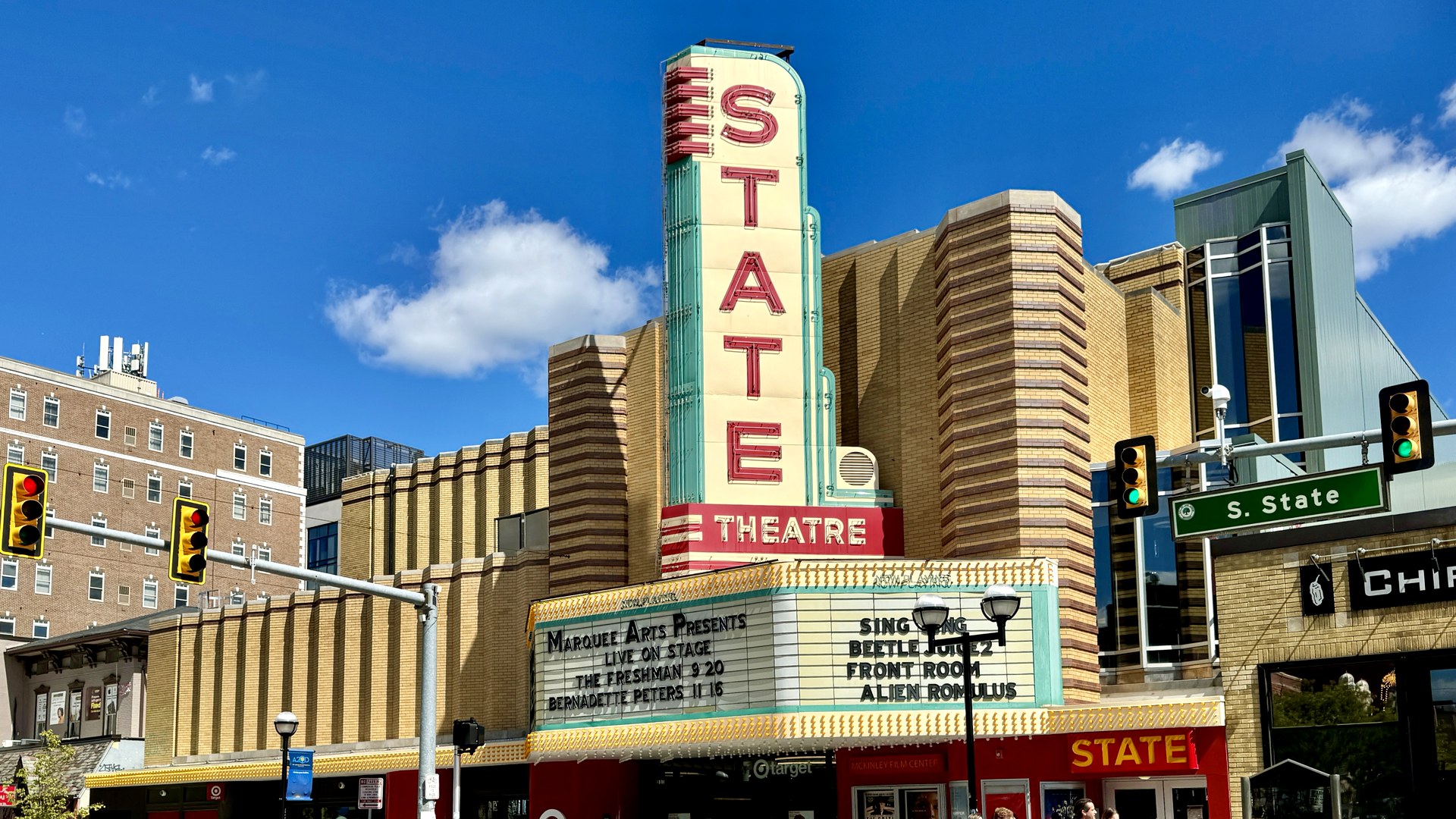 The State Theatre on State Street — a landmark near our Ann Arbor office